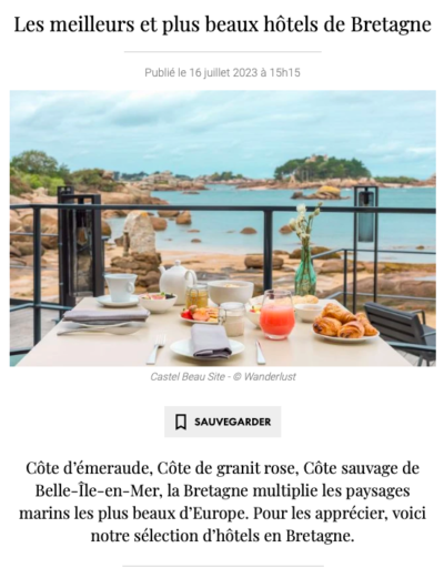 ELLE - LENESSAY - les plus beaux hôtels bretagne